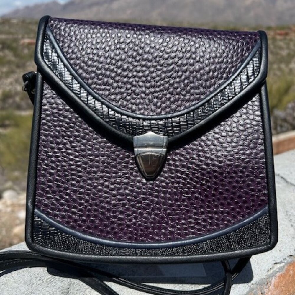 ROCHE LEATHER COMPANY Aubergine Purple Berkeley BAG - Picture 4 of 13